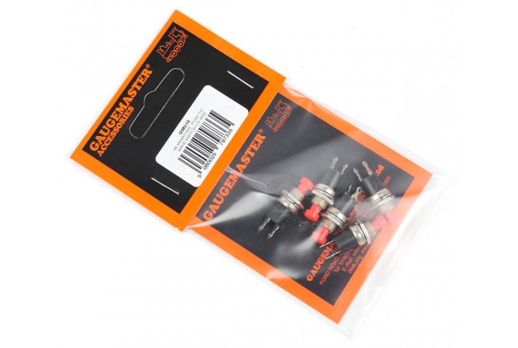 Gaugemaster GM516 Red Push To Make Switches 5 Package