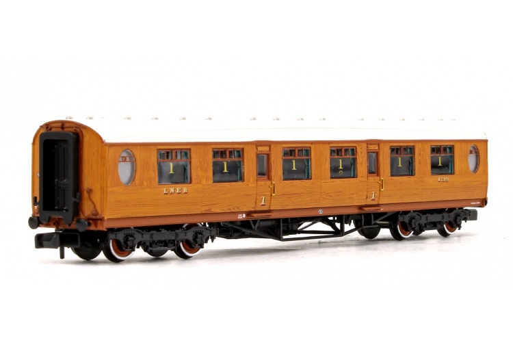Graham Farish 376-200 LNER Thompson First Corridor LNER Teak Effect No.138 Front Left