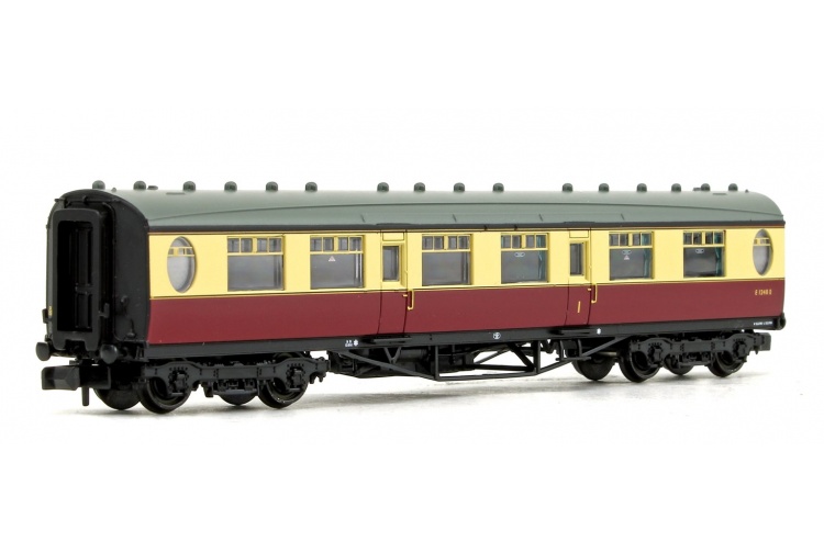 Graham Farish 376-226 LNER Thompson Composite Corridor BR Crimson & Cream No. E1248E Front Left