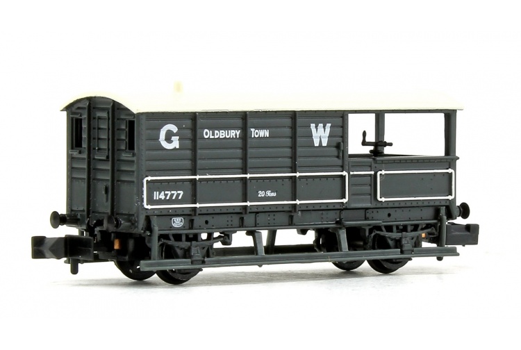 Graham Farish 377-375D 20 Ton Toad Brake Van GWR Grey Front Left