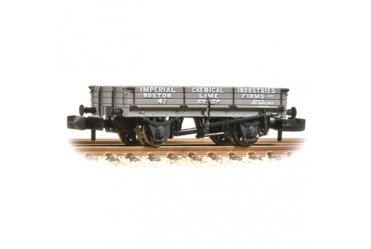 Graham Farish 377-500B 3 Plank Wagon ICI Buxton Lime Grey