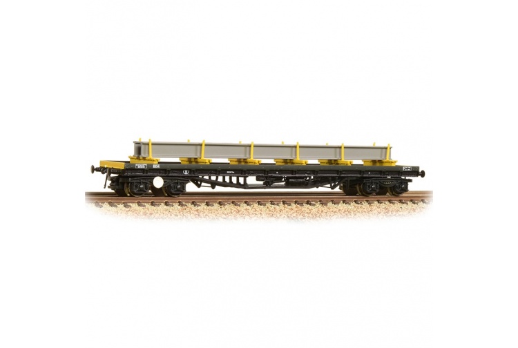 Graham Farish 377-604 BR BDA Bogie Bolster BR Railfreight Metals Sector With Load