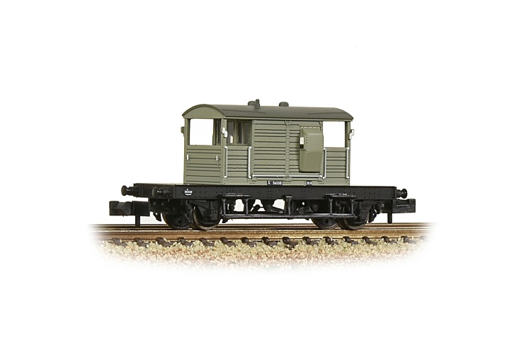 graham-farish-377-852a-sr-pill-box-brake-van-br-grey-n-gauge