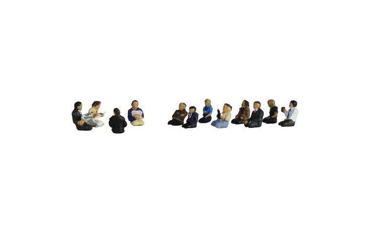 Bachmann Scenecraft 379-321 N Gauge Figures - Seated Coach Passengers (set of 12)