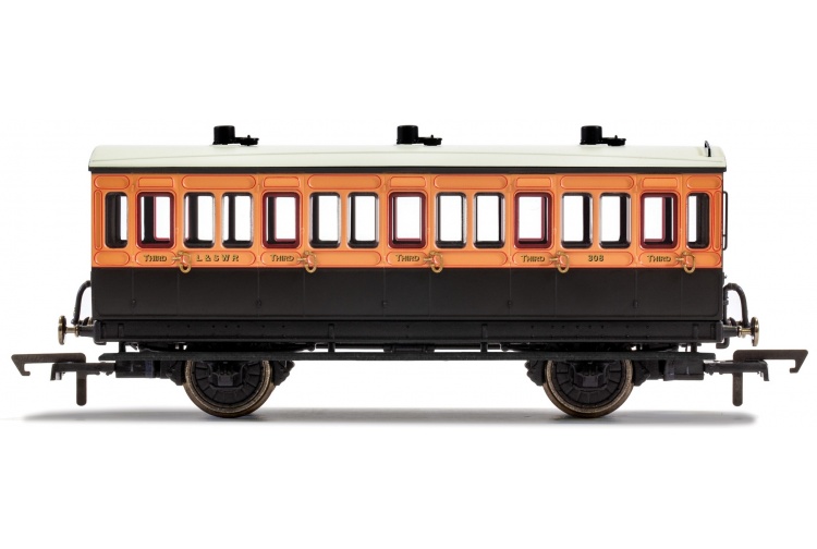 Hornby R40062A LSWR 4 Wheel Coach 3rd Class 308