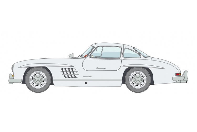 Italeri 3645 Mercedes Benz 300 SL Gullwing Side View