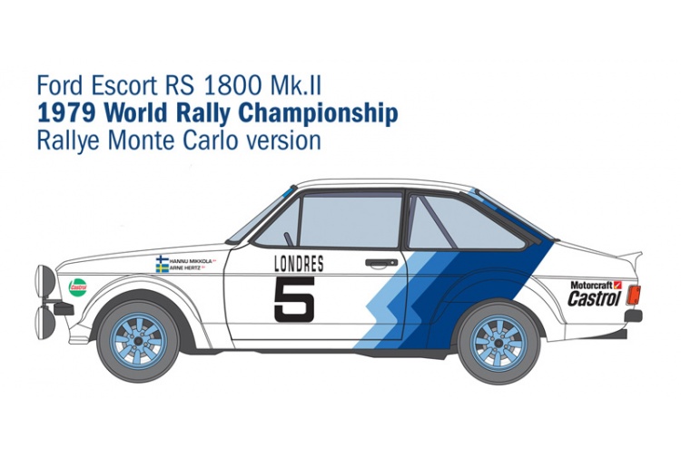 Italeri 3655 Ford Escort RS1800 Mk.II Side View