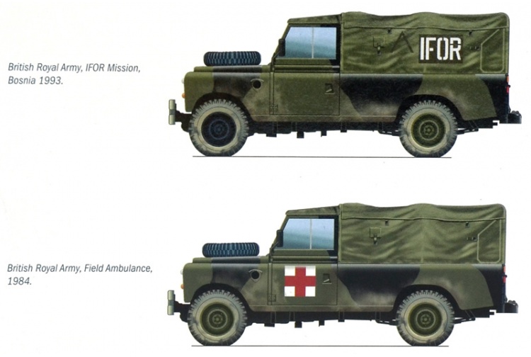 Italeri 6508 Land Rover 109" Long Wheel Base (LWB) Decal Layout