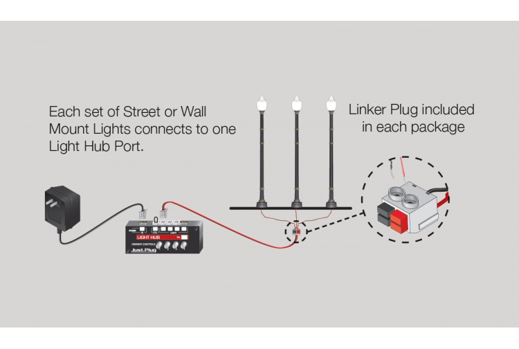 Woodland Scenics JP5632 Just Plug Street Lights Diagram