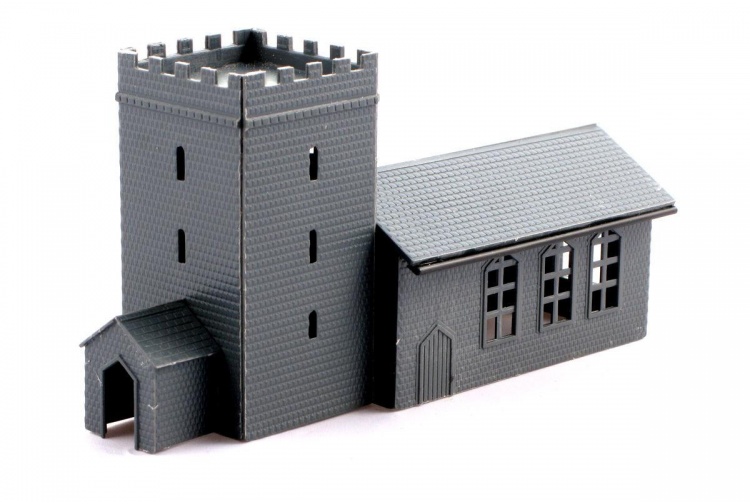 Kestrel KD04 N Scale Church With Porch Plastic Kit