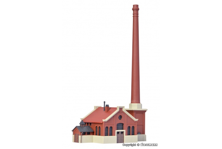 Kibri 37224 Boiler House With Chimney N Gauge Plastic Kit Front