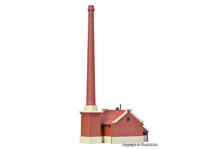 Kibri 37224 Boiler House With Chimney N Gauge Plastic Kit Rear