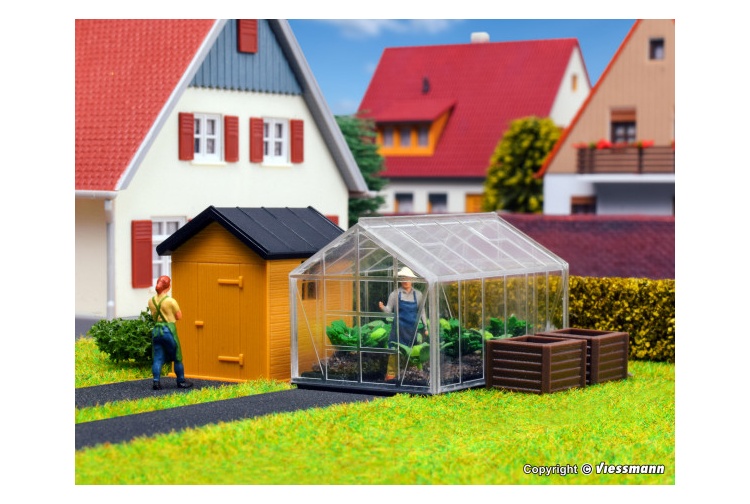 Kibri 38144 Greenhouse Garden Shed And Compost Bins Example Layout