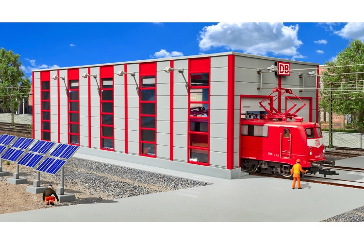 Kibri 39256 Modern Maintenance Hanger Example Layout Daytime