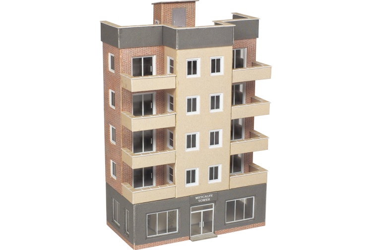 Metcalfe PN960 Low Relief Tower Block N Scale Card Kit