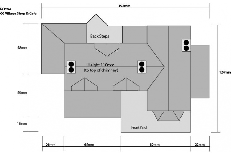 Metcalfe PO254 Village Shop And Cafe Scale And Size