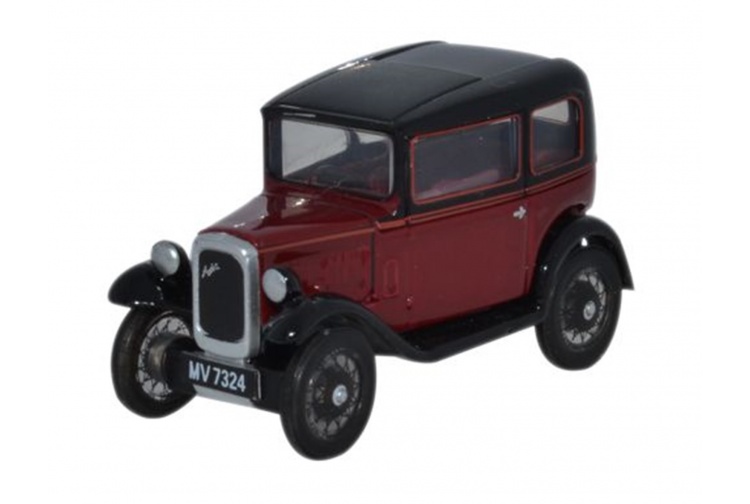 oxford-diecast-76ass003-austin-seven-rn-saloon-maroon