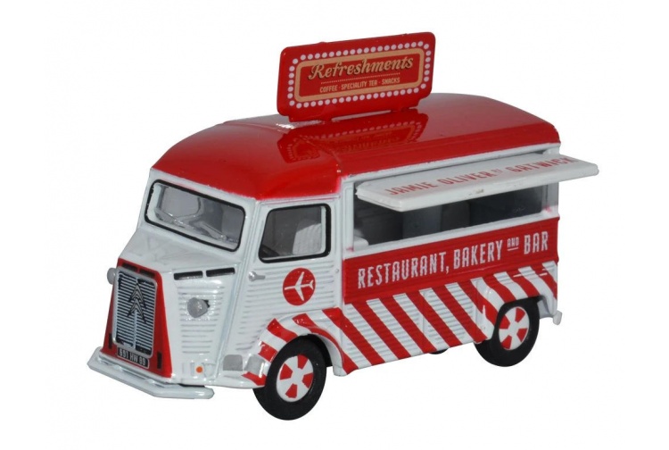 Oxford Diecast 76CIT002 Citroen H Catering Van Jamie Oliver At Gatwick