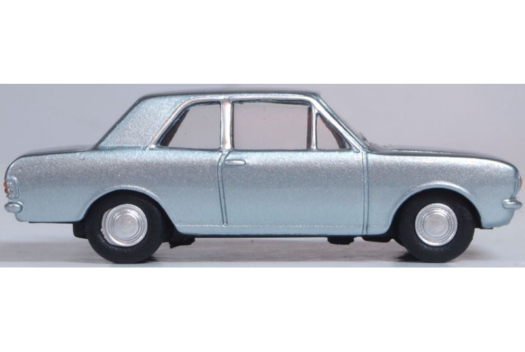 Oxford Diecast 76COR2009 Ford Cortina MkII Blue Mink Offside