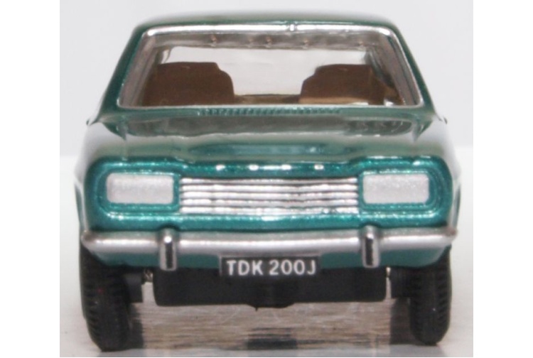 Oxford Diecast 76CP003 Ford Capri Mk1 Aquatic Jade Front