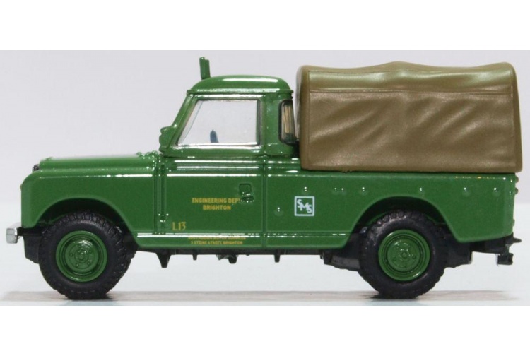 Oxford Diecast 76LAN2018 Land Rover Series II LWB Canvas Southdown Nearside
