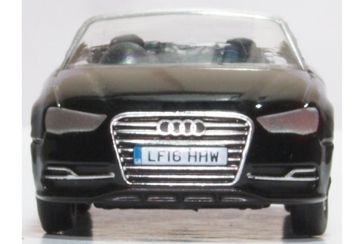 Oxford Diecast 76S3002 Audi S3 Cabriolet Mythos Black Front