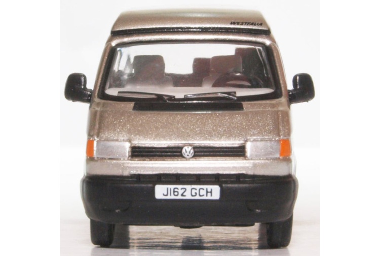 Oxford Diecast 76T4005 VW T4 Westfalia Camper Silver Grey Front