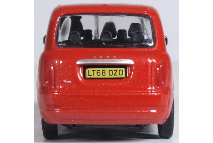 Oxford Diecast 76TX5002 Tupelo Red LEVC TX Taxi Rear