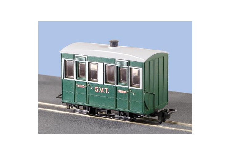 Peco GR-500 OO-9 Gauge 4 Wheel Enclosed Side Coach Glyn Valley Tramway