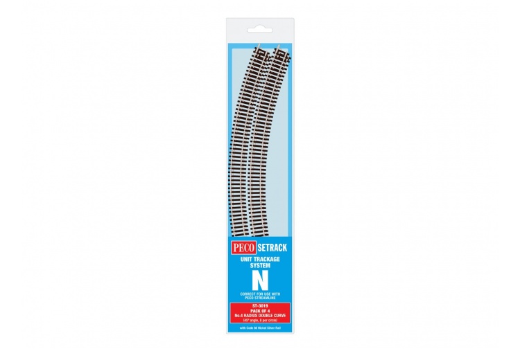 Peco ST-3019 Double Curve 4th Radius 4