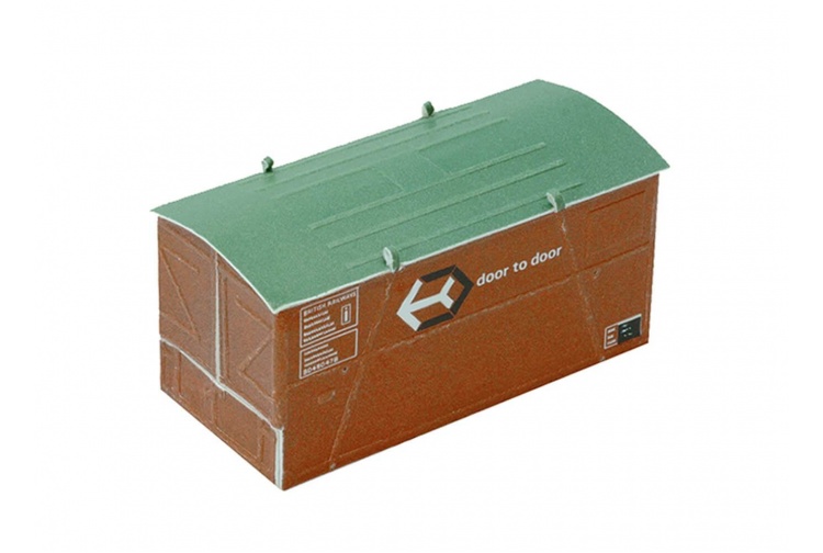 Peco R-66BR BR Bauxite Container OO Gauge Card Kit