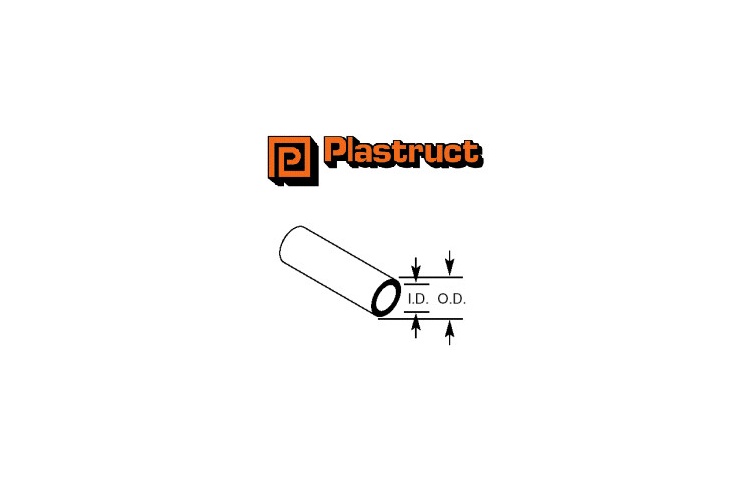 Plastruct 90608 (TBFS-12P) Styrene Tube 9.5mm x 375mm