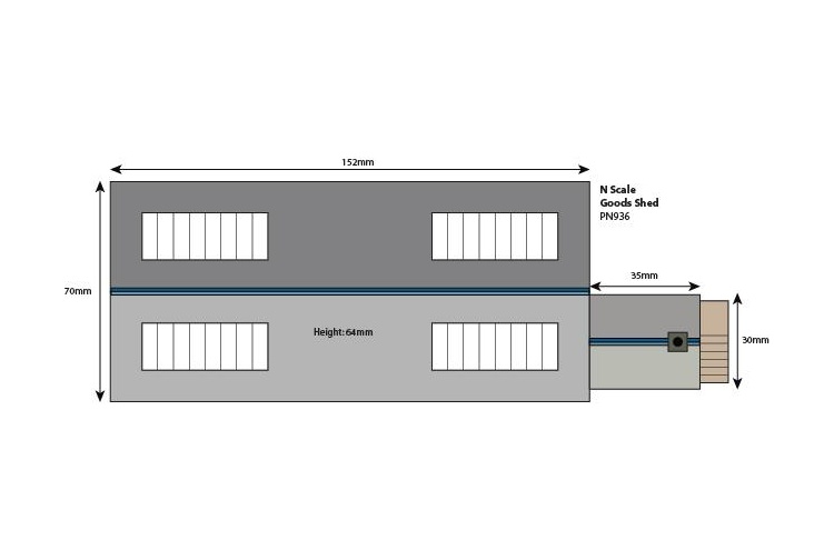 Metcalfe PN936 Settle/Carlisle Goods Shed N Gauge Card Kit plan