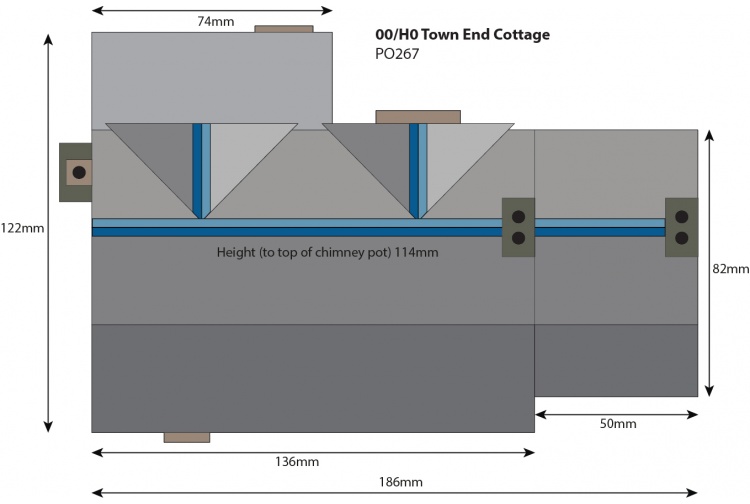 Metcalfe PO267 Town End Cottage Card Kit Plan