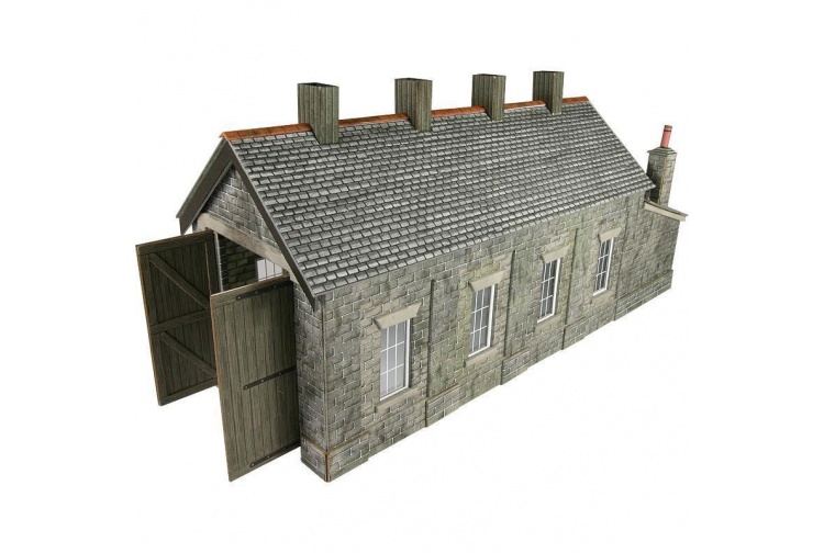 Metcalfe PO332 Stone Single Track Engine Shed Card Kit