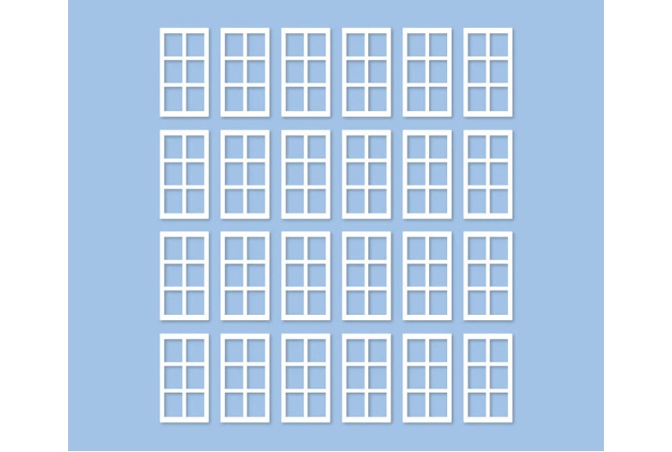 Ratio 139 Signal Box Window Mouldings OO Gauge Plastic Kit