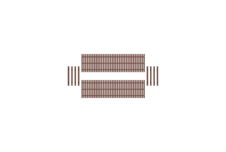Ratio 437 Modern Wooden Fencing OO Gauge Plastic Kit