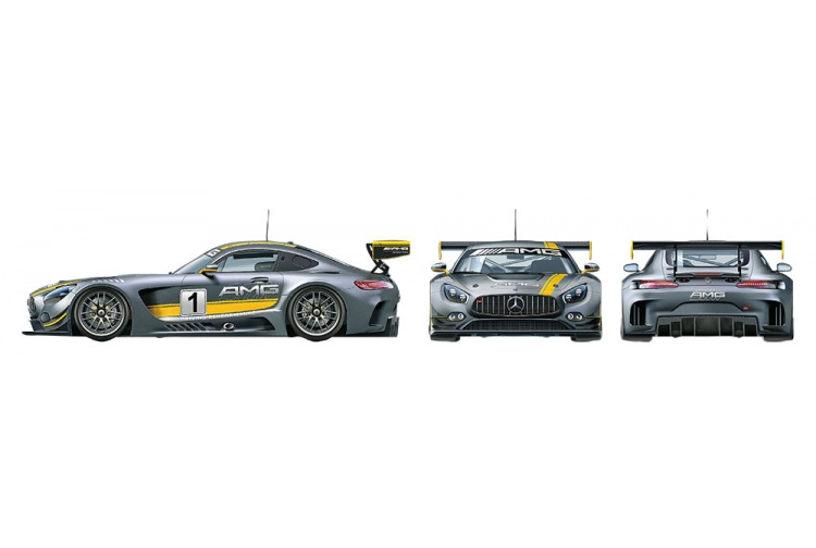 Tamiya 24345 Mercedes-AMG GT3 Decal Layout