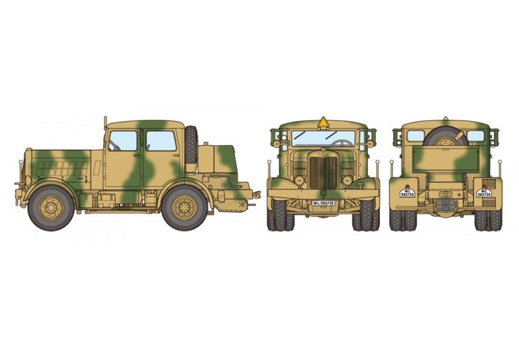 Tamiya 32593 German Heavy Tractor SS-100 Decal Layout