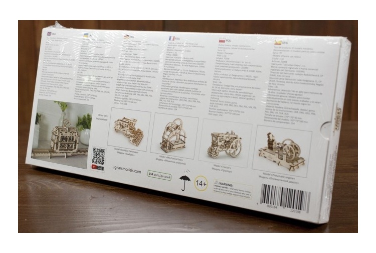 UGears Tram On Rails Package Back