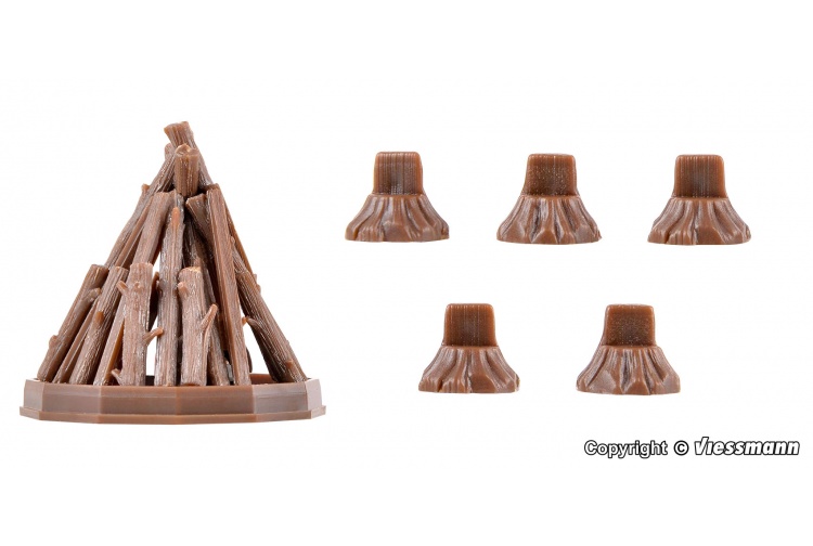 Vollmer 43667 Campfire HO Scale Plastic Kit
