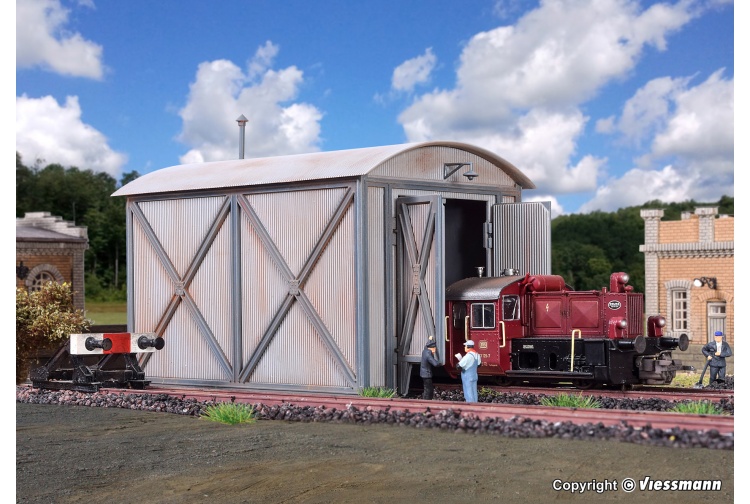 Vollmer 45761 Locomotive Shed For Köf Single Track Example Layout