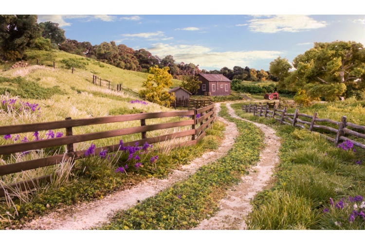 Woodland Scenics A2981 HO Gauge Log Fence Example Layout 1