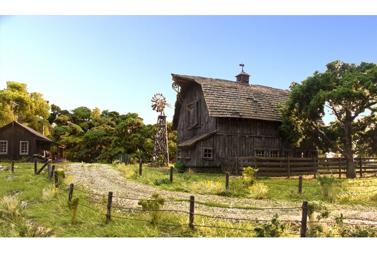 Woodland Scenics A2990 N Gauge Barbed Wire Fence Example Layout 1