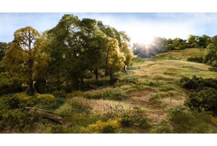 Woodland Scenics FS622 7mm Static Grass Medium Green Example Layout