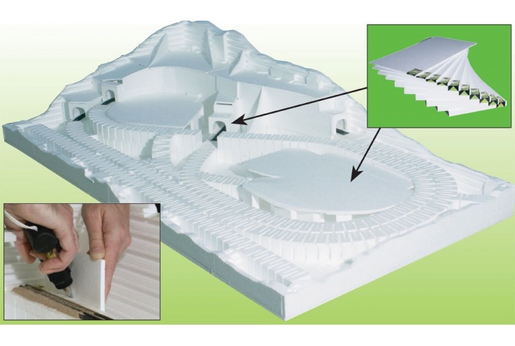 Woodland Scenics WST1427 101 mm Foam Sheets Example Layout