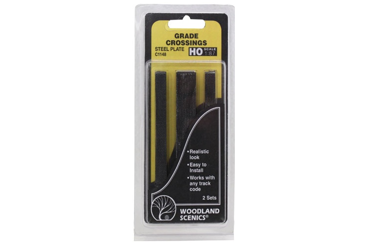 Woodland Scenics C1148 H0/00 Steel Plate Grade Crossing