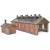 Metcalfe PN913 Double Track Engine Shed Red Brick Card Kit Metcalfe PN913 Double Track Engine Shed Red Brick Card Kit